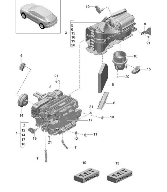 Diagram 813-050 Porsche Panamera 4S 2.9L 双涡轮增压 V6 Sport Turismo 