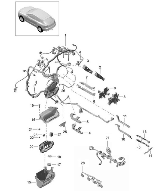 Diagram 902-008 Porsche Cayenne V6 3.0L Essence 340 ch 