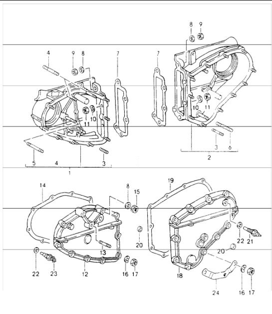 Diagram 103-06 Porsche Cayenne MK1 (955) 2003-2006 Motore