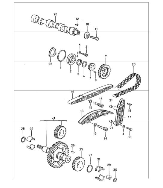 Diagram 103-15 Porsche Cayman S 718 2.5L Manual (350Bhp) Motore