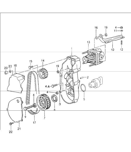 Diagram 108-00 Porsche Cayenne S V8 4.8L benzina 400 CV Motore