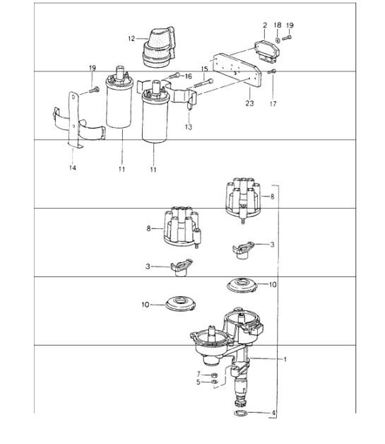 Diagram 901-00 Porsche 964 (911) (1989-1994) Electrical equipment