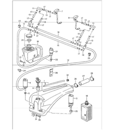 windscreen washer system 964 1989-94
