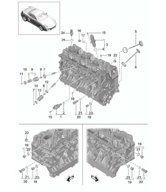 Diagram 103-005 Porsche Cayman 987C/981C (2005-2016) Motor