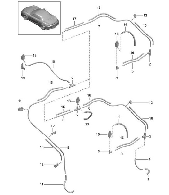 Diagram 107-015 Porsche Cayman 987C/981C (2005-2016) Motore