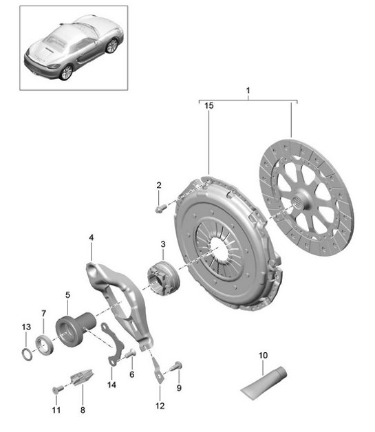 Diagram 301-000 Porsche Boxster 718 2.0L PDK (300 ch) Transmission