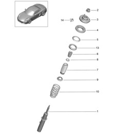 Smorzatore di vibrazioni 981 Boxster / Boxster S 2012-16