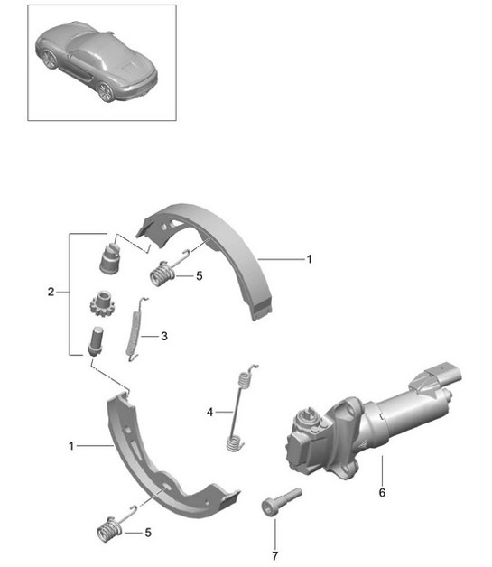 Diagram 603-005 Porsche Macan (95B) MK1 (2014-2018) Roues, Freins