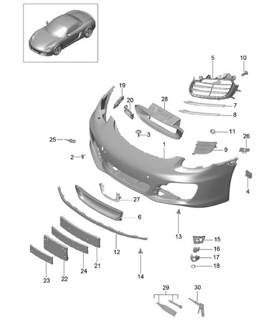 Diagram 802-000 Porsche Cayman 718 2.0L Handgeschakeld (300 pk) Carrosserie