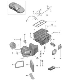 Aire acondicionado y piezas sueltas 981 Boxster / Boxster S 2012-16