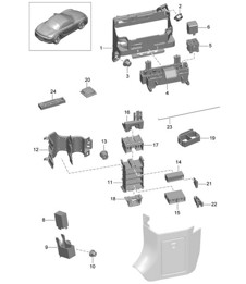 Sistema eléctrico central / Cuadro de mandos 981 Boxster / Boxster S 2012-16
