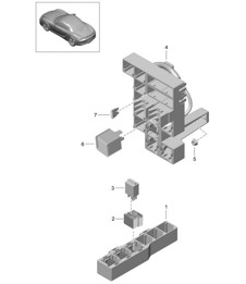 Système électrique central / Coffre à bagages 981 Boxster / Boxster S 2012-16