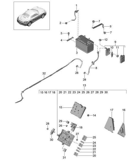 Diagram 902-006 Porsche Cayenne S/GTS 4.8L 2007>> Équipement électrique