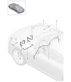 Faisceau de câblage tableau de bord / Habillage / Cache / Direction / Essieu avant 981 Boxster / Boxster S 2012-16