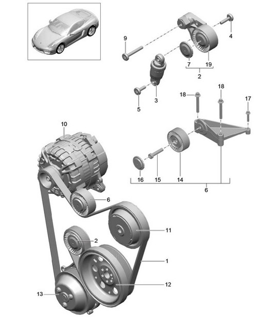 Diagram 101-010 Porsche 991 Flitzer Motor