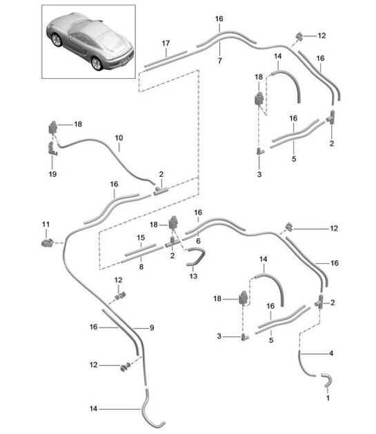 Diagram 107-015 Porsche Panamera 4 E-Hybrid 2.9L Twin-Turbo V6 Sport Turismo 