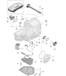 - PDK - Gearbox / Individual parts (Model: CG205,CG225) 981C Cayman / Cayman S 2014-16