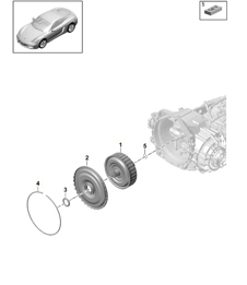 - PDK - Versnellingsbak / koppeling voor versnellingsbak met dubbele koppeling (model: CG205,CG225) 981C Cayman / Cayman S 2014-16
