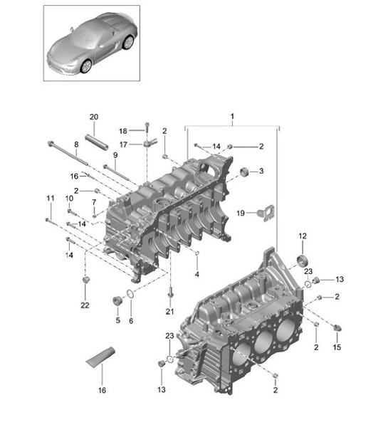 Diagram 101-005 Porsche 991 Carrera 2 3.0L (370 PS) Motor