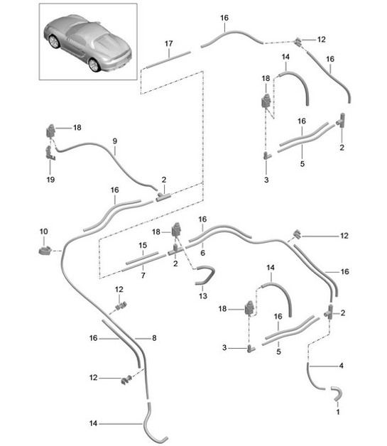 Diagram 107-015 Porsche 992 Carrera 4 3.0L 