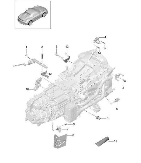 Diagram 302-010 Porsche Cayenne Turbo S 4.5L 2006>> Transmission