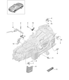 Caja de cambios manual / Piezas sueltas (Modelo: G8120) 981.SP Boxster Spyder 2016