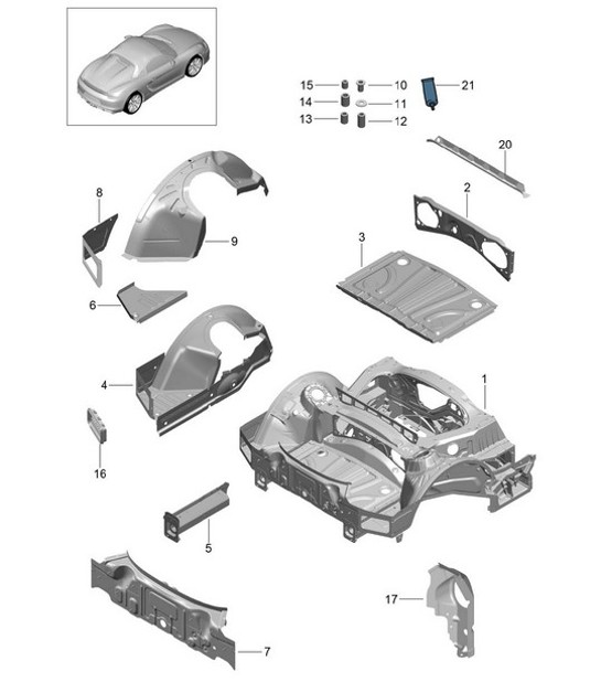 Diagram 801-035 Porsche Panamera Turbo V8 4.8L 