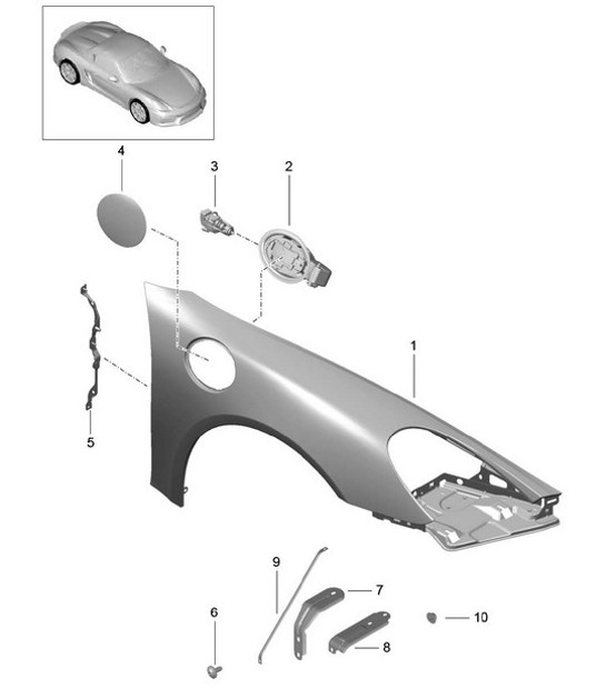 Diagram 801-040 Porsche 992 Carrera 2S 敞篷车 3.0L 