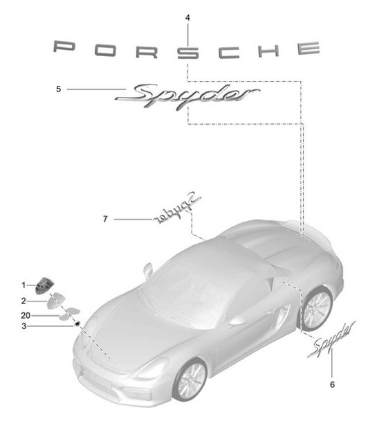 Diagram 810-000 Porsche Panamera 970 MK2 (2014-2016) 