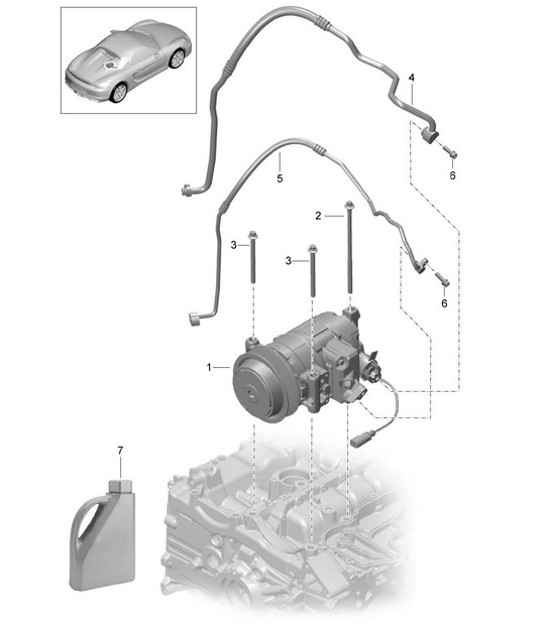 Diagram 813-015 Porsche Boxster 987 S 3.2/3.4L 2005-08/08  车身