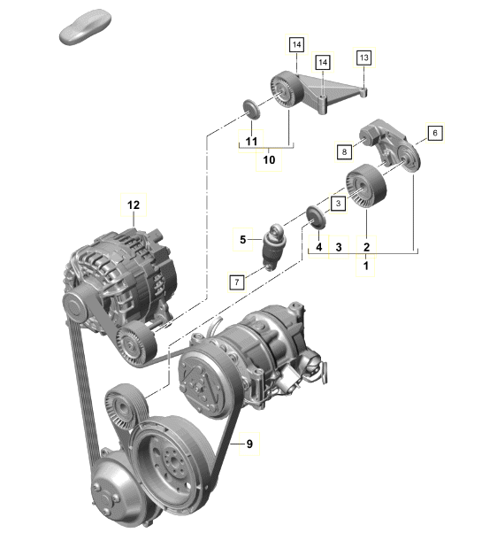 Diagram 101-011 Porsche Panamera S Hybride V6 3.0L 