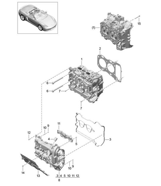 Diagram 103-000 Porsche 992 涡轮增压 S Cabriolet 3.8L 