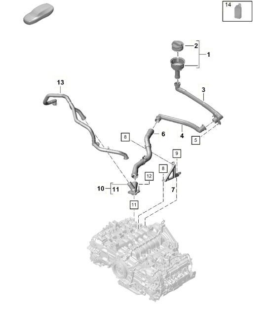 Diagram 104-006 Porsche 997 GT3 2007>> Motor