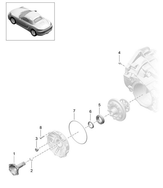 Diagram 302-005 Porsche Boxster Spyder 718 4.0L (420 Bhp) 