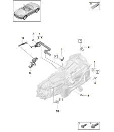 Boîte de vitesses manuelle / Pièces détachées (modèle : GTS 4.0,G8230) - Manuelle 6 vitesses - 718 (982) Boxster GTS 4.0L 2017&gt;&gt;