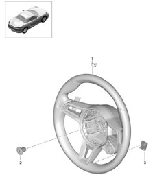 Steering wheels - PDK - PR:250 - 718 (982) Boxster 2017>>