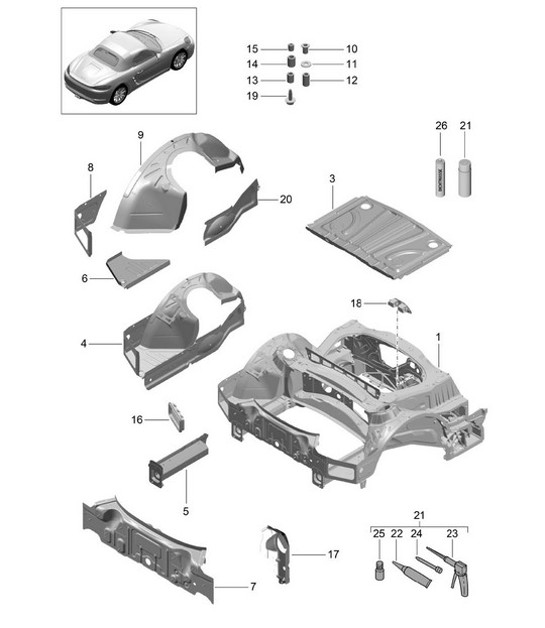 Diagram 801-035 Porsche 928GTS 5.4L 1992-95 