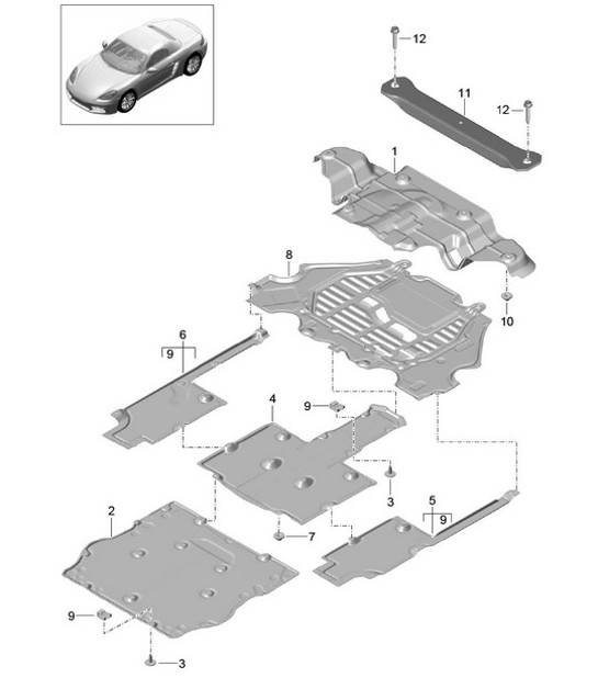 Diagram 801-070 Porsche Cayenne E-Híbrido V6 3.0L V6 340 CV 