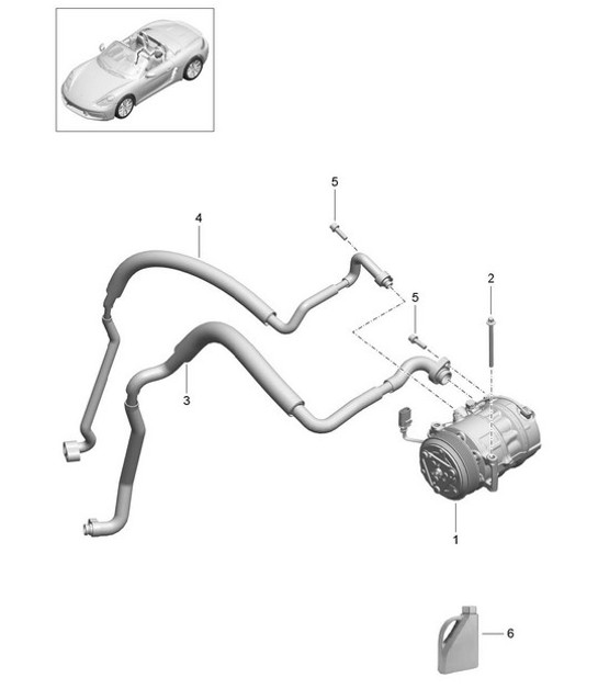 Diagram 813-040 Porsche Boxster T 718 2.0L Manual (300 ch) Carrosserie