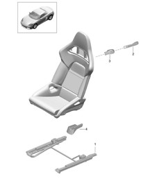 Bucket seat / Collapsible (complete) (PR:388<BR>389) 718 (982) Boxster 2017>>