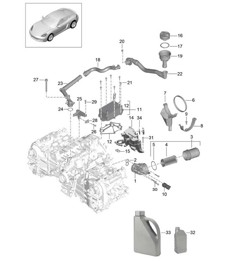 发动机润滑/机油滤清器/进油口/热交换器 718C (982C) Cayman 2017&gt;&gt;