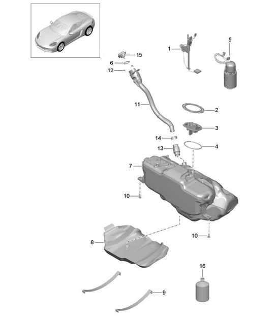 Diagram 201-000 Porsche Panamera Diesel V6 3.0L (250 PS) 