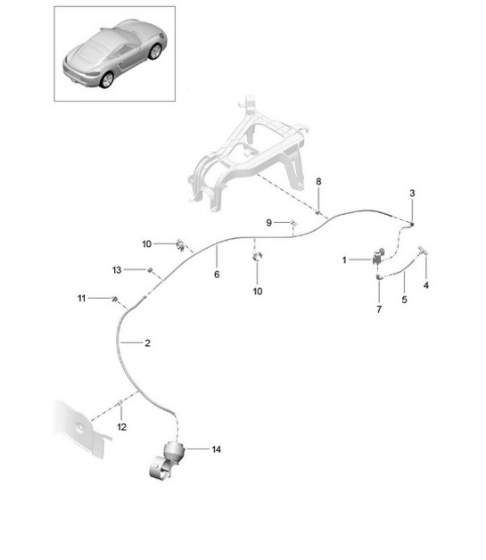 Diagram 202-015 Porsche Cayenne MK3 (958) 2010-2017 Système de carburant, système d'échappement