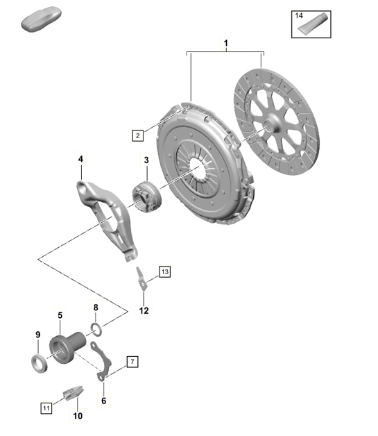 Diagram 301-001 Porsche Boxster T 718 2.0L Manual (300 CV) Transmisión