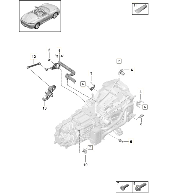 Diagram 302-011 Porsche Cayenne S/GTS 4.8L 2007>> Transmisión
