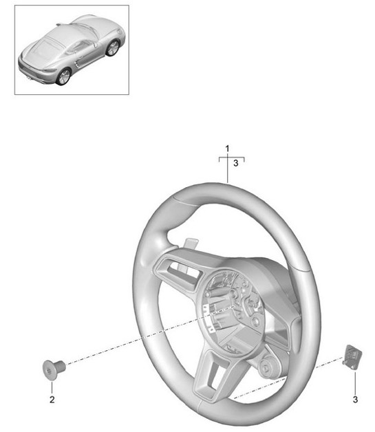 Diagram 403-050 Porsche Cayenne 9PA1 (957) 2007-2010 Front Axle, Steering 