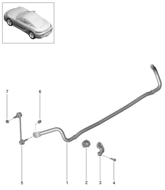 Diagram 502-030 Porsche Cayman 718 (982) 2017>> Eje posterior