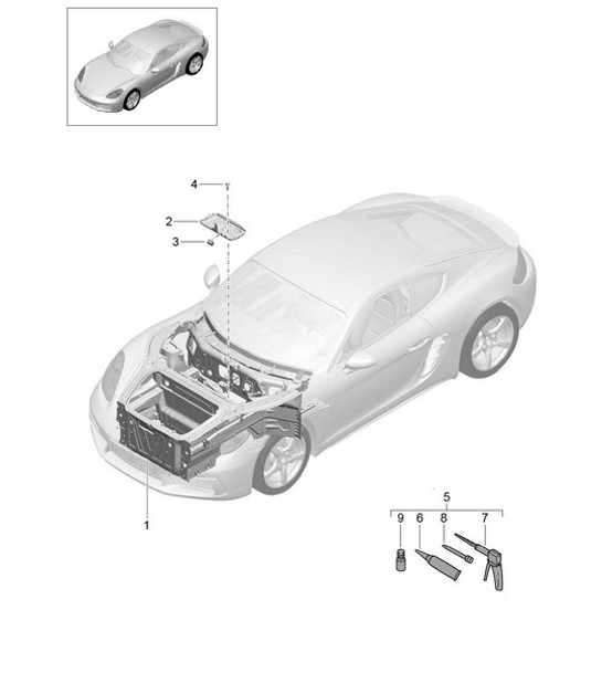 Diagram 801-005 Porsche Panamera 4 Sport Turismo 2.9L V6 