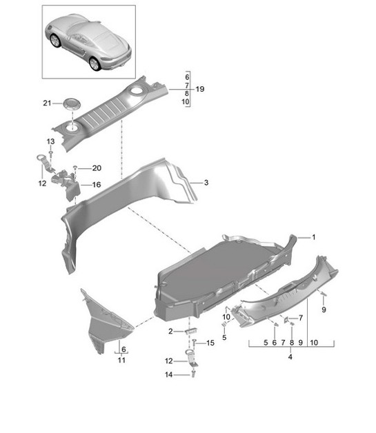 Diagram 807-005 Porsche Boxster 718 (982) 2017>> Karosserie