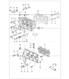 cylinder head 986 Boxster 1997-04